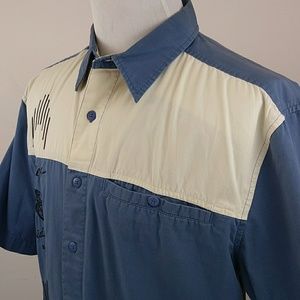 Harley Davidson Mens Shirt XL Embroidered Blue